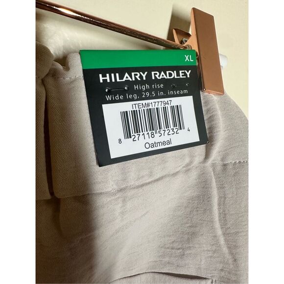 Hilary Radley Beige Pull On Wide Leg Pants Size XL New - Picture 5 of 7